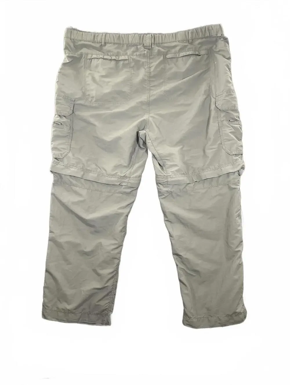 REI Men's High Rise Olive/Grey Convertible Cargo Pants Zip Off Legs - XXL